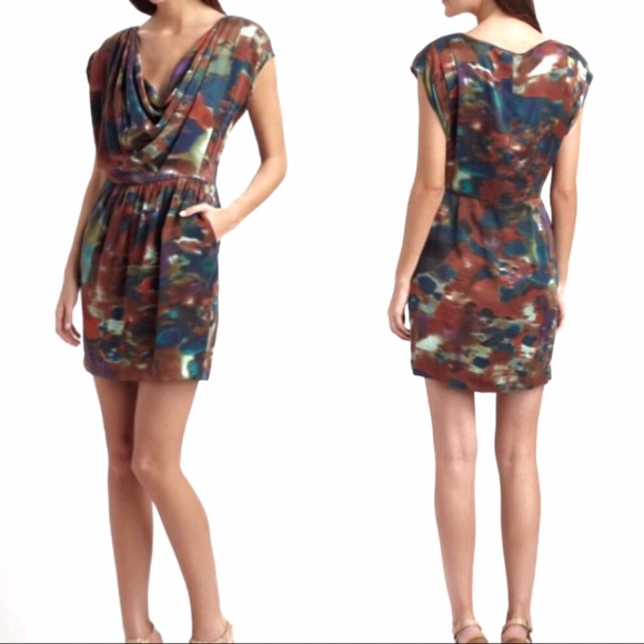 Catherine Malandrino 100% Silk Draped Cowl Neck - Picture 4 of 6